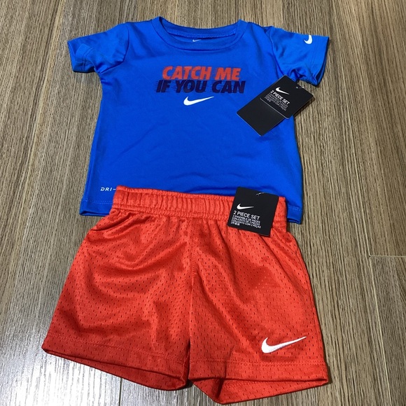 Nike Other - Nike Blue & Habanero Red Toddler Outfit Set – Size 18M – NWT